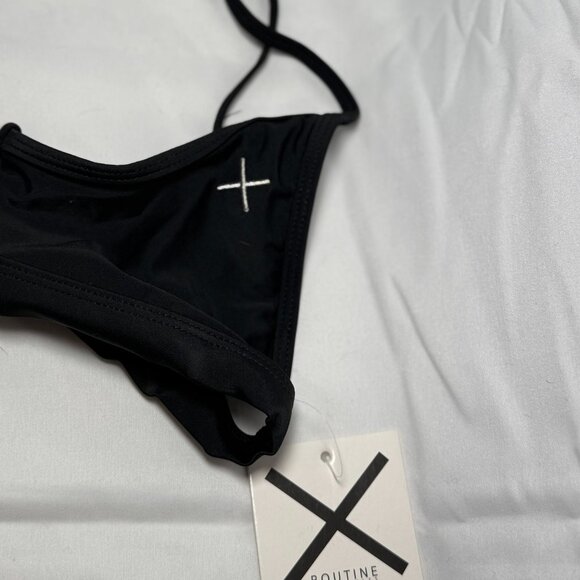 Boutine LA NWT Manhattan Black V-Cut Top and Matching Thong Bikini - Picture 5 of 11